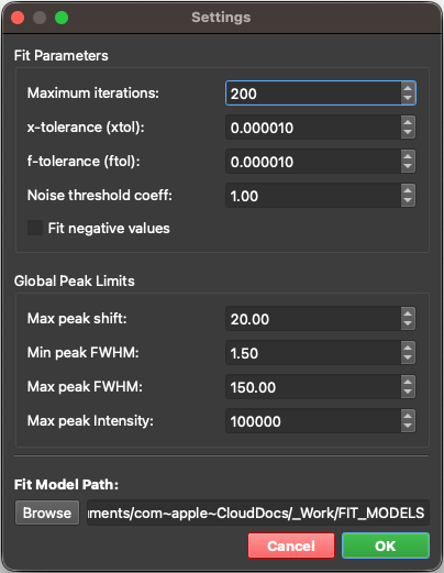 Settings Panel